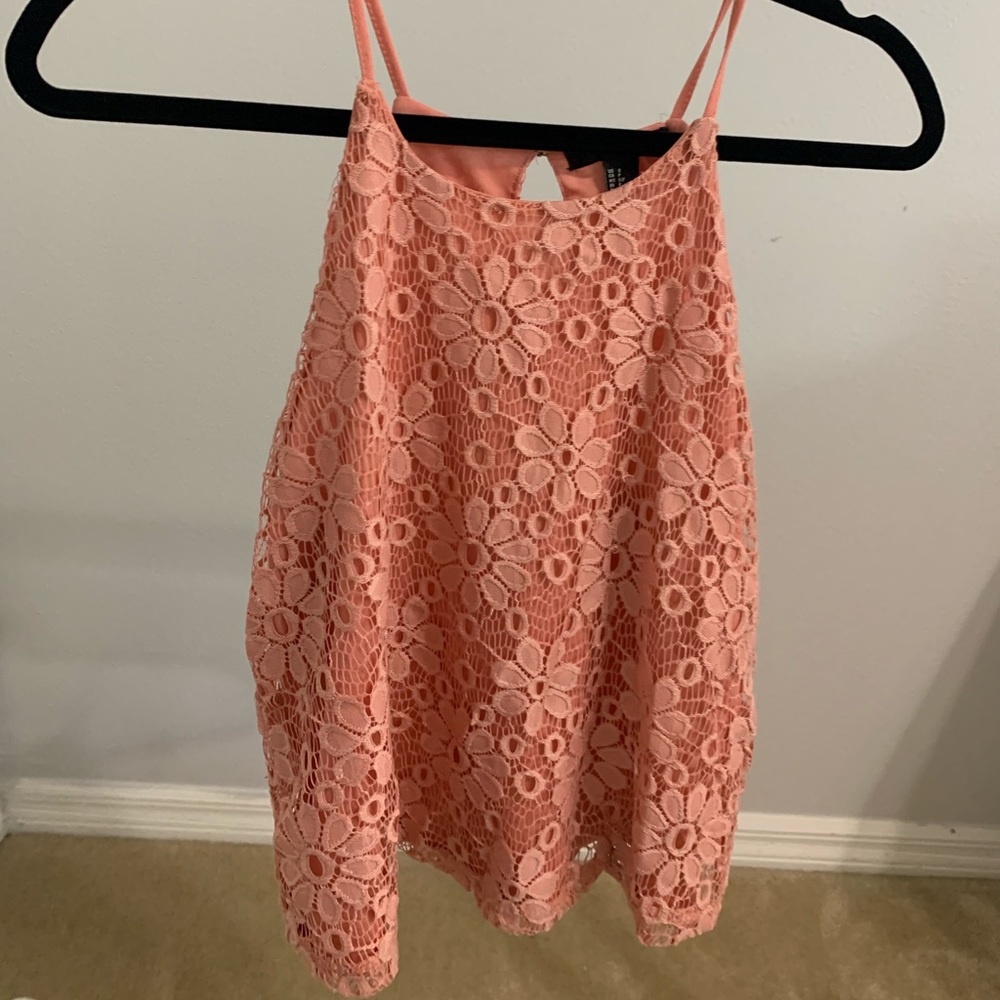 Salmon/Coral colored tank top.